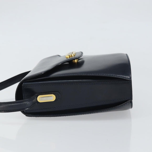 BALLY Shoulder Bag Leather Black Gold Auth 169439