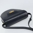BALLY Shoulder Bag Leather Black Gold Auth 169439-6