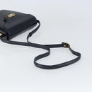 BALLY Shoulder Bag Leather Black Gold Auth 169439-7