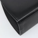 GIVENCHY Hand Bag Leather Black Gold Auth 169440-11