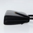 GIVENCHY Hand Bag Leather Black Gold Auth 169440-4