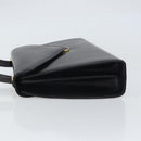 GIVENCHY Hand Bag Leather Black Gold Auth 169440-5