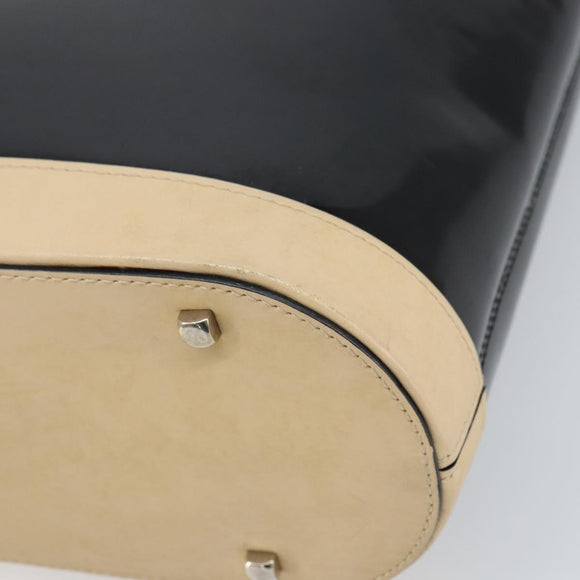 Salvatore Ferragamo Tote Bag Patent leather Black Silver Auth 169441