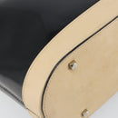 Salvatore Ferragamo Tote Bag Patent leather Black Silver Auth 169441-14