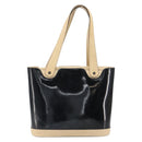 Salvatore Ferragamo Tote Bag Patent leather Black Silver Auth 169441-2