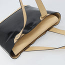 Salvatore Ferragamo Tote Bag Patent leather Black Silver Auth 169441-6