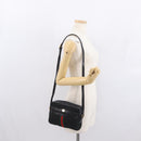 GUCCI GG Canvas Web Sherry Line Shoulder Bag Black Gold 010 378 Auth 169442-23