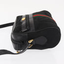 GUCCI GG Canvas Web Sherry Line Shoulder Bag Black Gold 010 378 Auth 169442-4