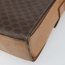 CELINE Macadam Canvas Shoulder Bag PVC Leather Brown Gold Auth 169444-15
