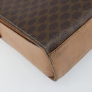 CELINE Macadam Canvas Shoulder Bag PVC Leather Brown Gold Auth 169444-16