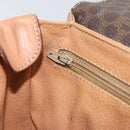 CELINE Macadam Canvas Shoulder Bag PVC Leather Brown Gold Auth 169444-21