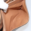 CELINE Macadam Canvas Shoulder Bag PVC Leather Brown Gold Auth 169444-22