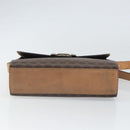 CELINE Macadam Canvas Shoulder Bag PVC Leather Brown Gold Auth 169444-5