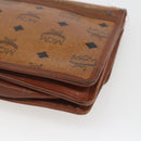 MCM Logogram Vicetos Clutch Bag PVC Leather Brown Gold Auth 169445-10