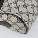 GUCCI GG Supreme Sherry Line Shoulder Bag PVC Navy Gold 22 02 005 Auth 169446-14
