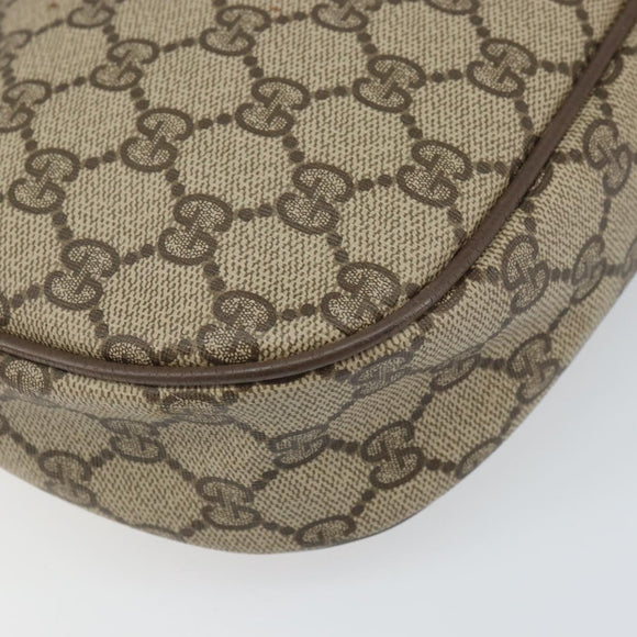 GUCCI GG Supreme Web Sherry Line Clutch Bag PVC Beige Gold 89 01 034 Auth 169447