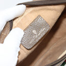 GUCCI GG Supreme Web Sherry Line Clutch Bag PVC Beige Gold 89 01 034 Auth 169447-15