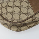 GUCCI GG Supreme Web Sherry Line Clutch Bag PVC Beige Gold 89 01 034 Auth 169447-9
