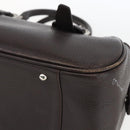BURBERRY Hand Bag Leather Brown Silver Auth 169448-10