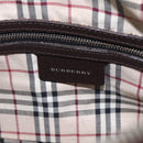 BURBERRY Hand Bag Leather Brown Silver Auth 169448-16