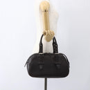 BURBERRY Hand Bag Leather Brown Silver Auth 169448-23