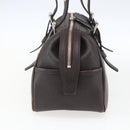 BURBERRY Hand Bag Leather Brown Silver Auth 169448-4