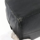 LOEWE Anagram Hand Bag Leather Gold Black Auth 169449-9