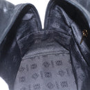 LOEWE Anagram Hand Bag Leather Gold Black Auth 169449-20