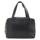 LOEWE Anagram Hand Bag Leather Gold Black Auth 169449-13