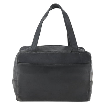 LOEWE Anagram Hand Bag Leather Gold Black Auth 169449 - 0