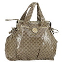 GUCCI GG Crystal Tote Bag Coated Canvas Beige Gold 197022 Auth 169450-1