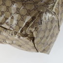 GUCCI GG Crystal Tote Bag Coated Canvas Beige Gold 197022 Auth 169450-13