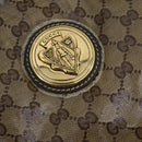 GUCCI GG Crystal Tote Bag Coated Canvas Beige Gold 197022 Auth 169450-14