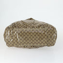 GUCCI GG Crystal Tote Bag Coated Canvas Beige Gold 197022 Auth 169450-9