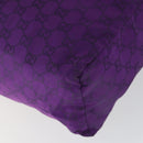GUCCI GG Canvas Shoulder Bag Nylon Purple 281487 Auth 169451-15