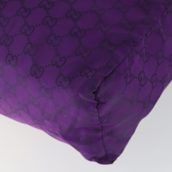 GUCCI GG Canvas Shoulder Bag Nylon Purple 281487 Auth 169451