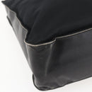 PRADA Tote Bag Nylon Leather Black Silver Auth 169452-14