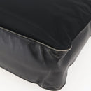 PRADA Tote Bag Nylon Leather Black Silver Auth 169452-15