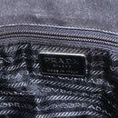 PRADA Tote Bag Nylon Leather Black Silver Auth 169452-10