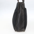 PRADA Tote Bag Nylon Leather Black Silver Auth 169452-4