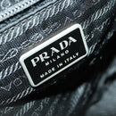 PRADA Shoulder Bag Nylon Black Silver Auth 169454-25
