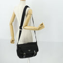 PRADA Shoulder Bag Nylon Black Silver Auth 169454-28