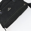 PRADA Shoulder Bag Nylon Black Silver Auth 169454-14