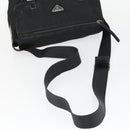 PRADA Shoulder Bag Nylon Black Silver Auth 169454-6