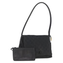 GUCCI GG Canvas Shoulder Bag Black Silver 90646 Auth 169456-1