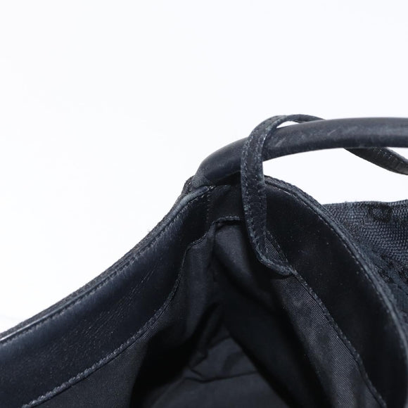 GUCCI GG Canvas Shoulder Bag Black Silver 90646 Auth 169456