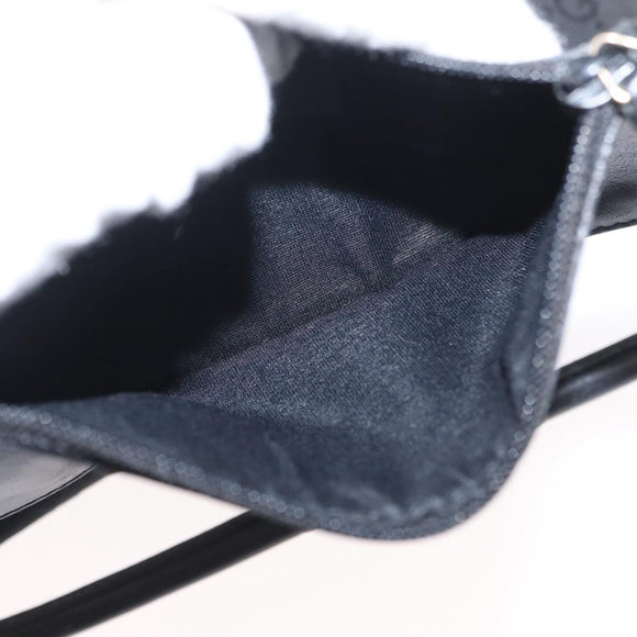 GUCCI GG Canvas Shoulder Bag Black Silver 90646 Auth 169456
