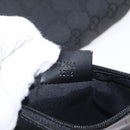 GUCCI GG Canvas Shoulder Bag Black Silver 90646 Auth 169456-24