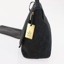 GUCCI GG Canvas Shoulder Bag Black Silver 90646 Auth 169456-4