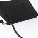GUCCI GG Canvas Shoulder Bag Black Silver 90646 Auth 169456-6